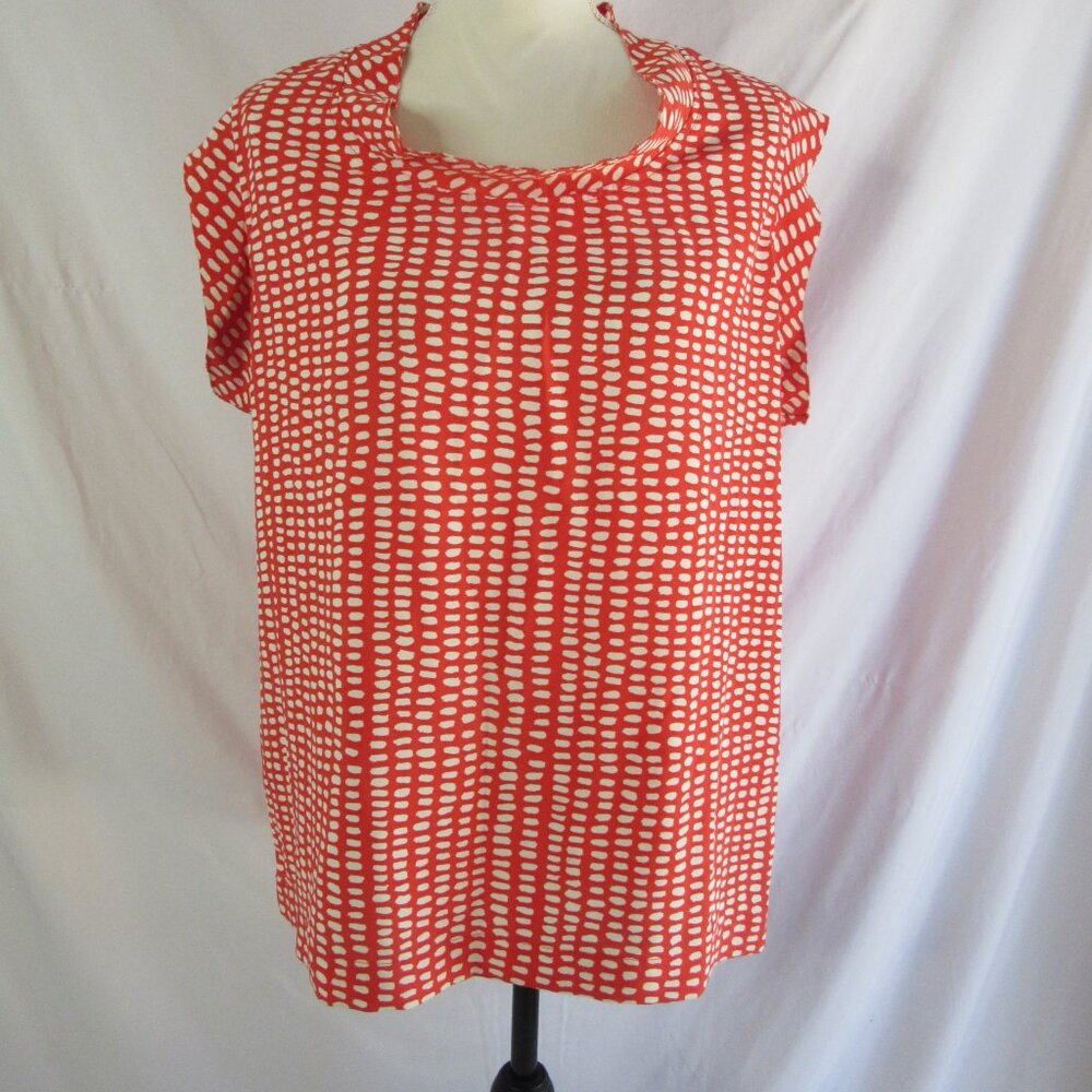 CAbi Blouse Madeline Cap Sleeve Mock Cowl Neck  Style #3078 Vintage Size Large
